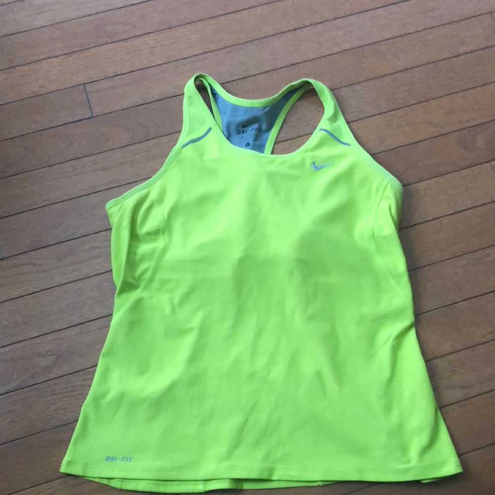 Nike lime green/yellow tank